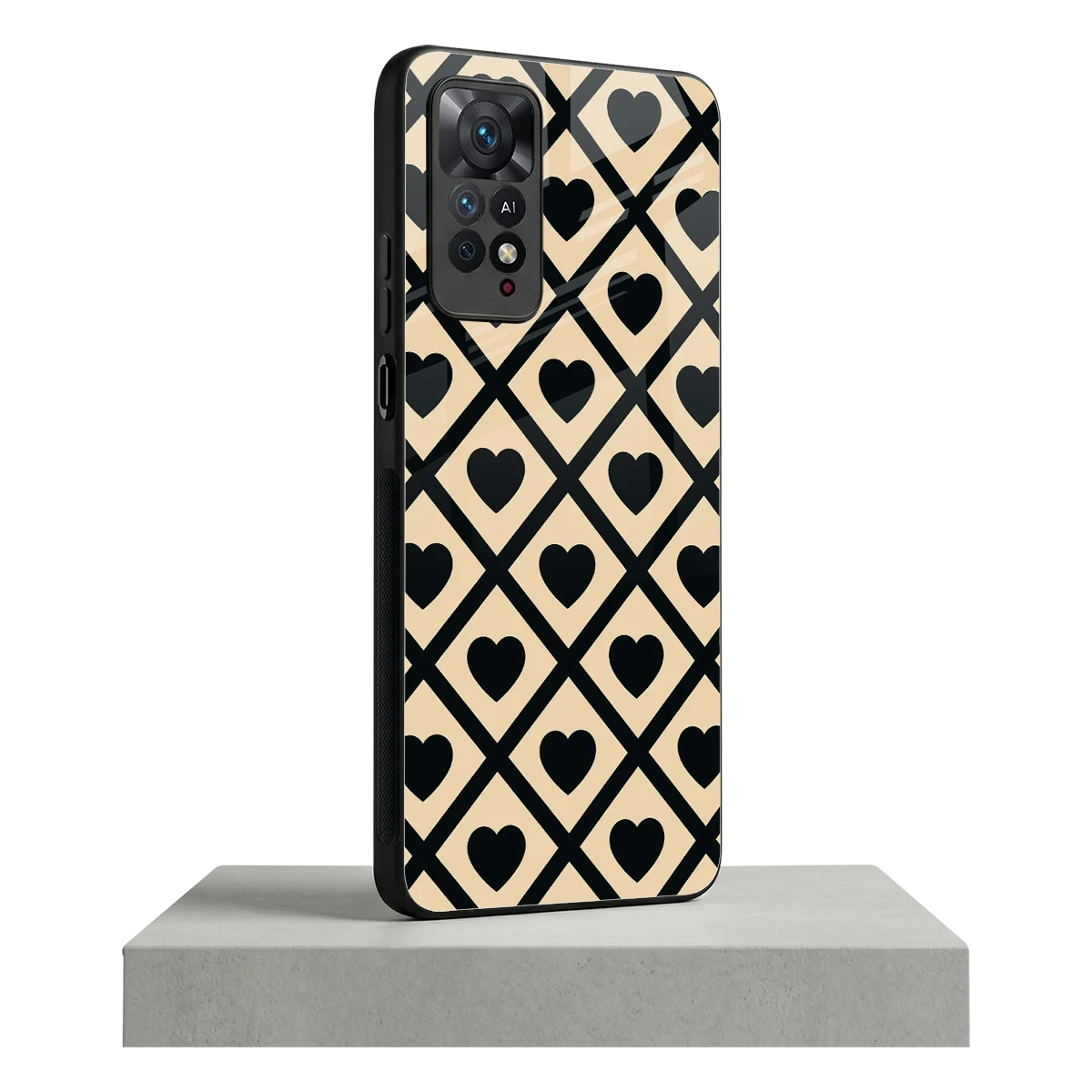 Beige Affection redmi note 11 pro mobile cover | shockproof glass phone case