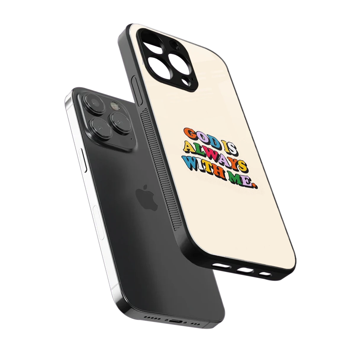 Belief sleek iphone 13 pro cover with tempered glass back and TPU edges