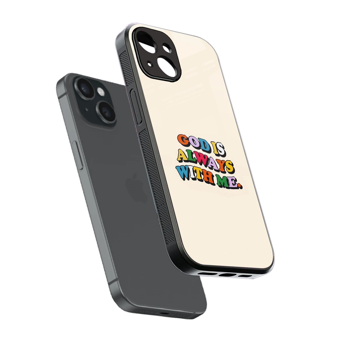 Belief sleek iphone 13 cover with tempered glass back and TPU edges