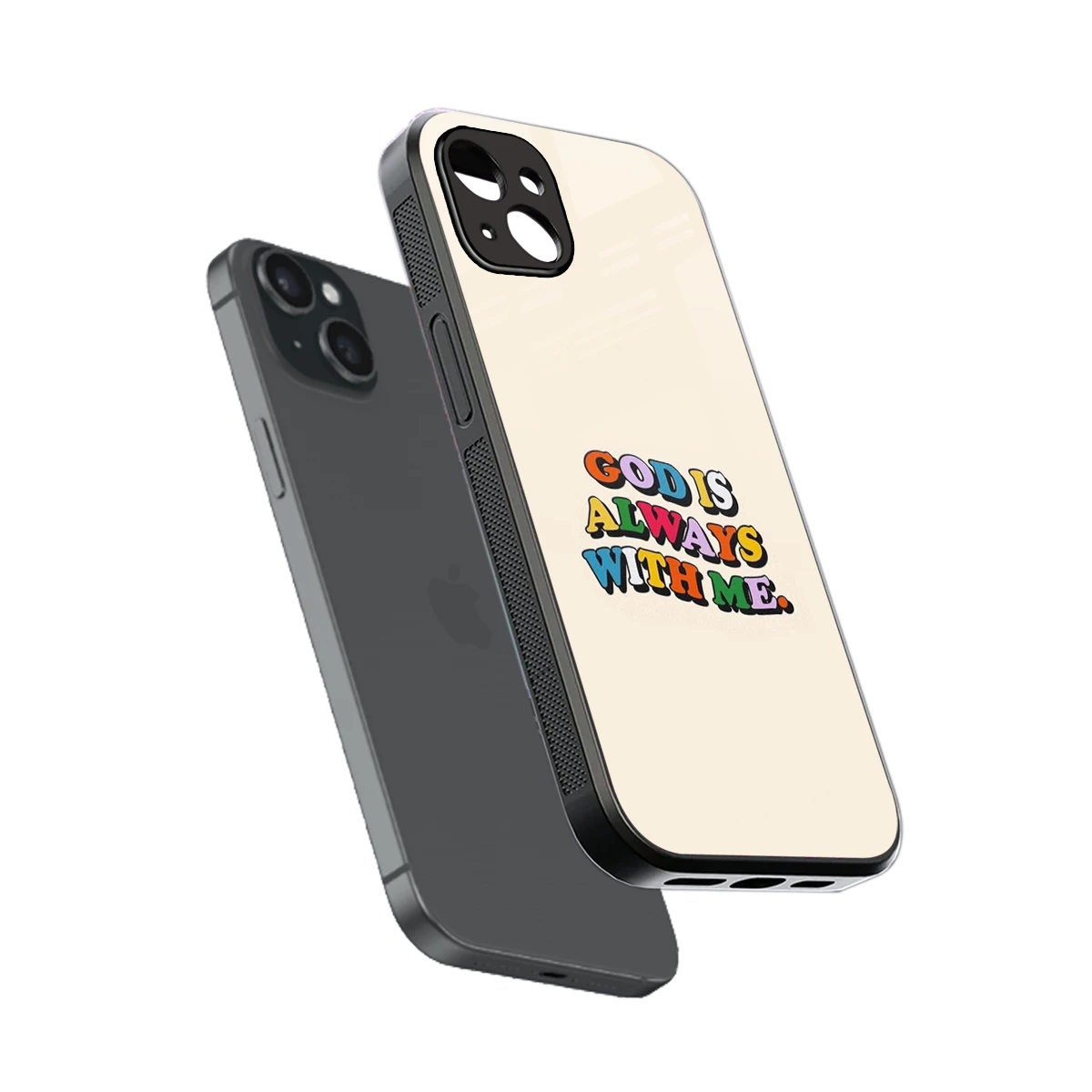 Belief sleek iphone 14 plus cover with tempered glass back and TPU edges