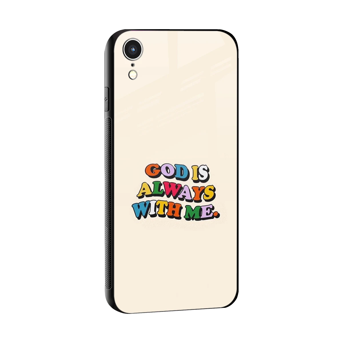 Belief sleek iphone xr cover with tempered glass back and TPU edges
