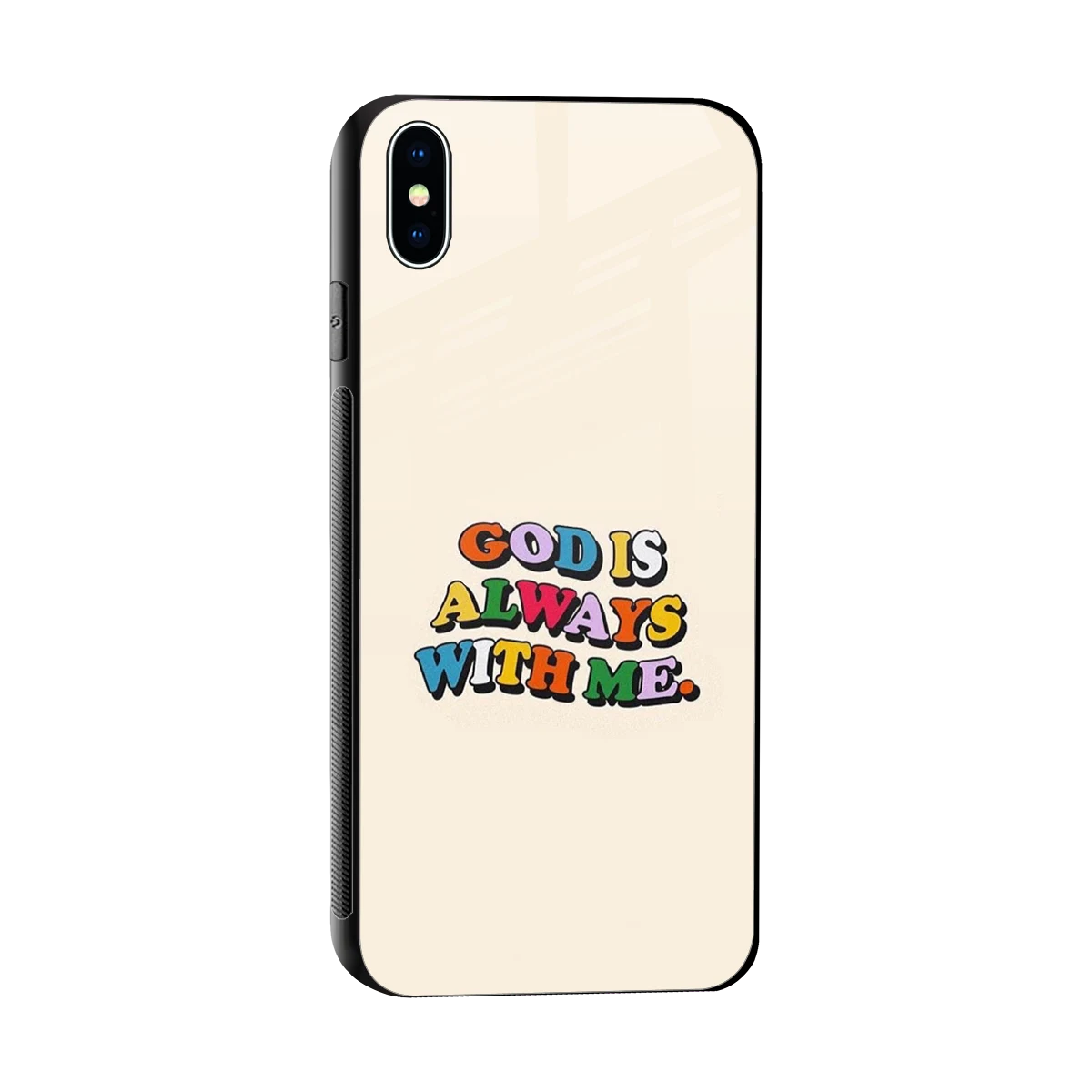 Belief sleek iphone xs max cover with tempered glass back and TPU edges
