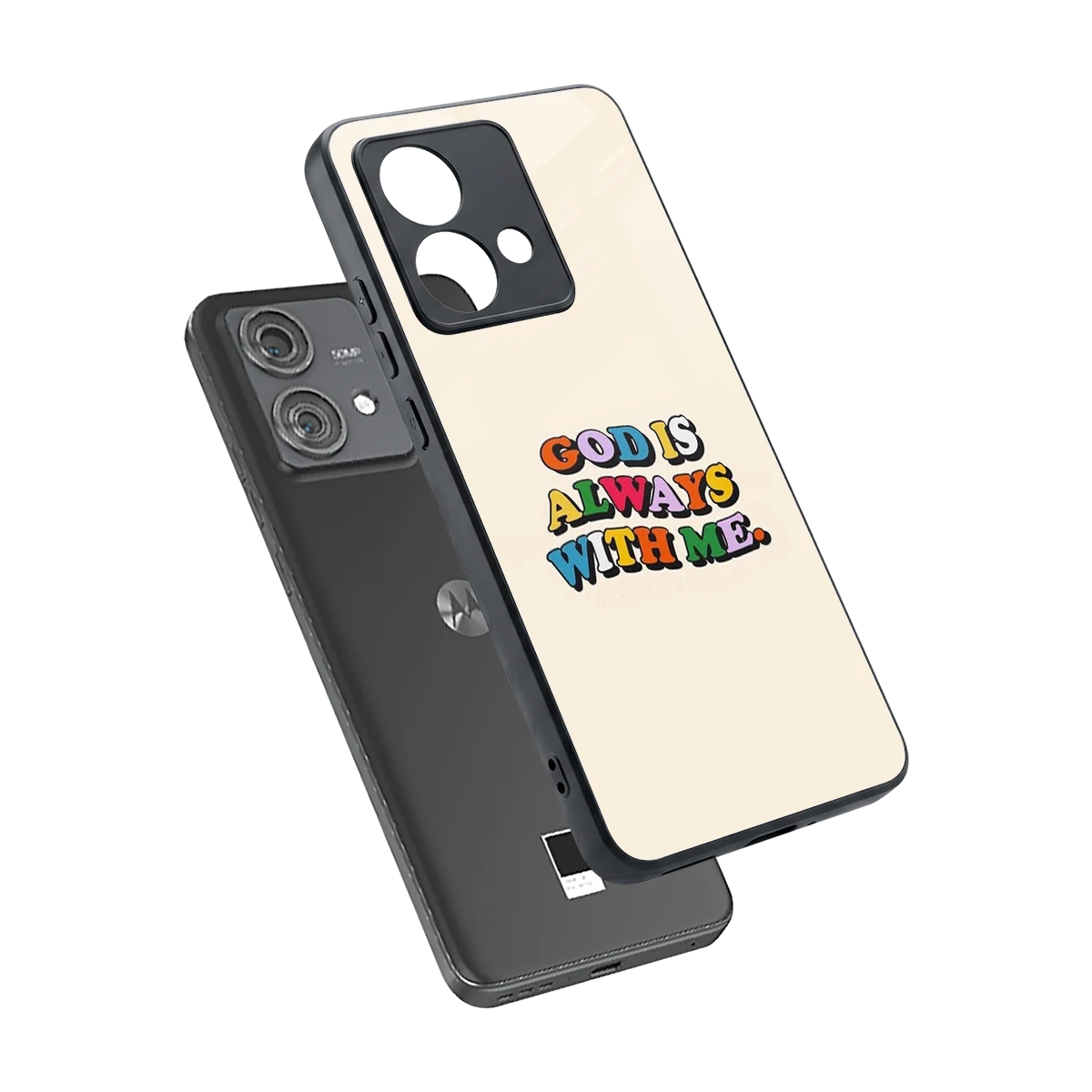 Belief sleek motorola edge 40 neo 5g cover with tempered glass back and TPU edges
