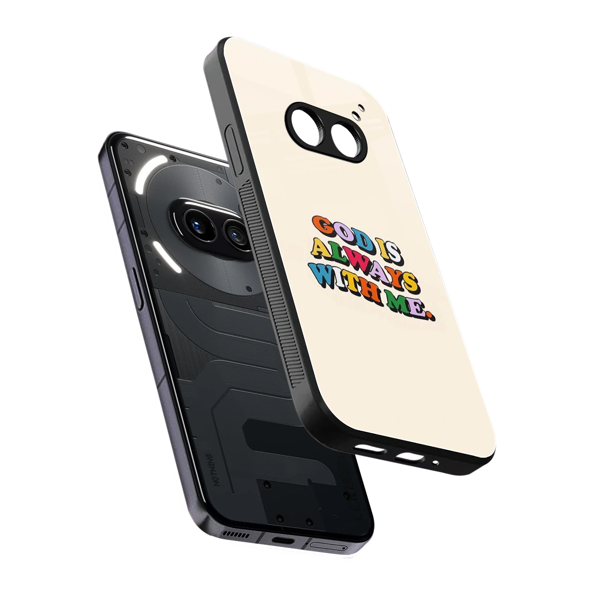 Belief sleek nothing phone 2a cover with tempered glass back and TPU edges