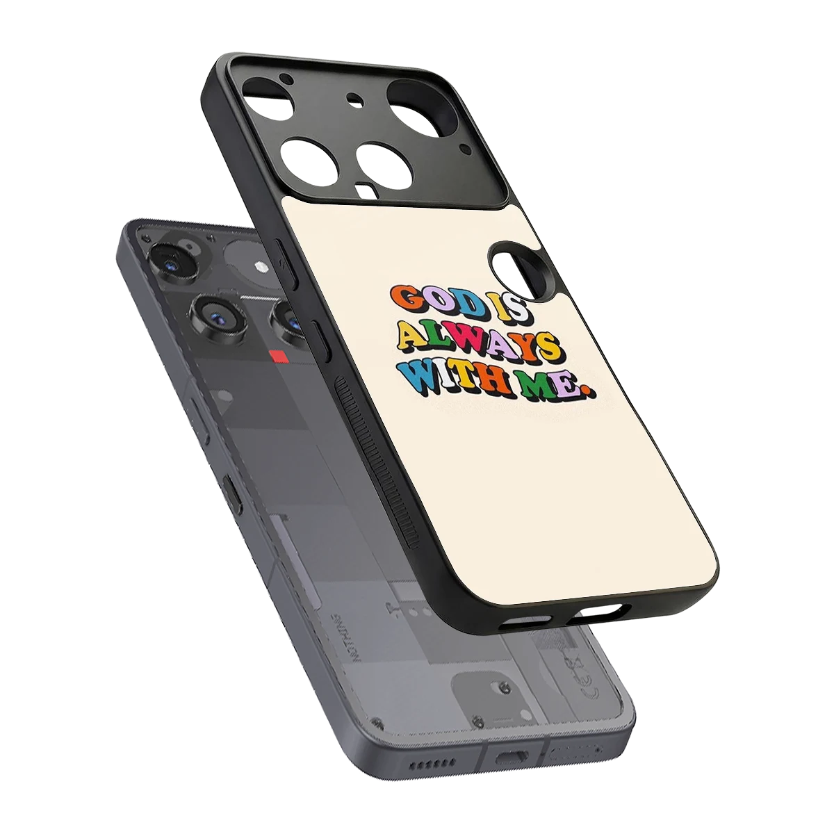 Belief sleek nothing phone 3 cover with tempered glass back and TPU edges
