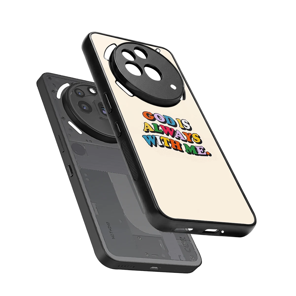 Belief sleek nothing phone 3a pro cover with tempered glass back and TPU edges