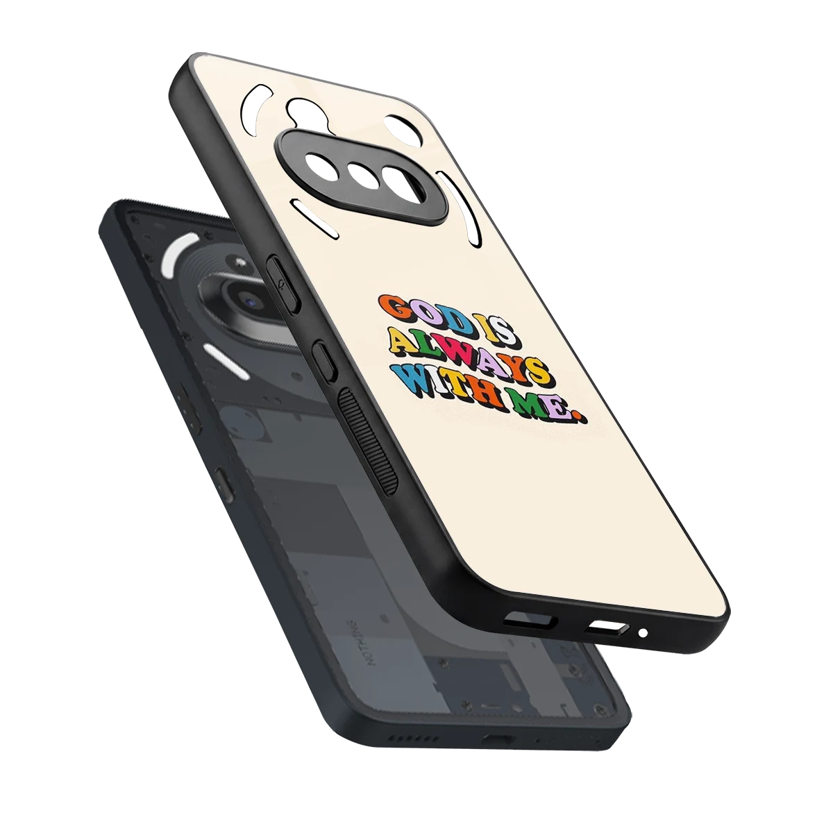 Belief sleek nothing phone 3a cover with tempered glass back and TPU edges
