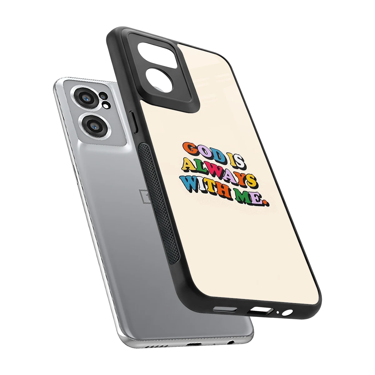 Belief sleek oneplus nord ce 2 cover with tempered glass back and TPU edges