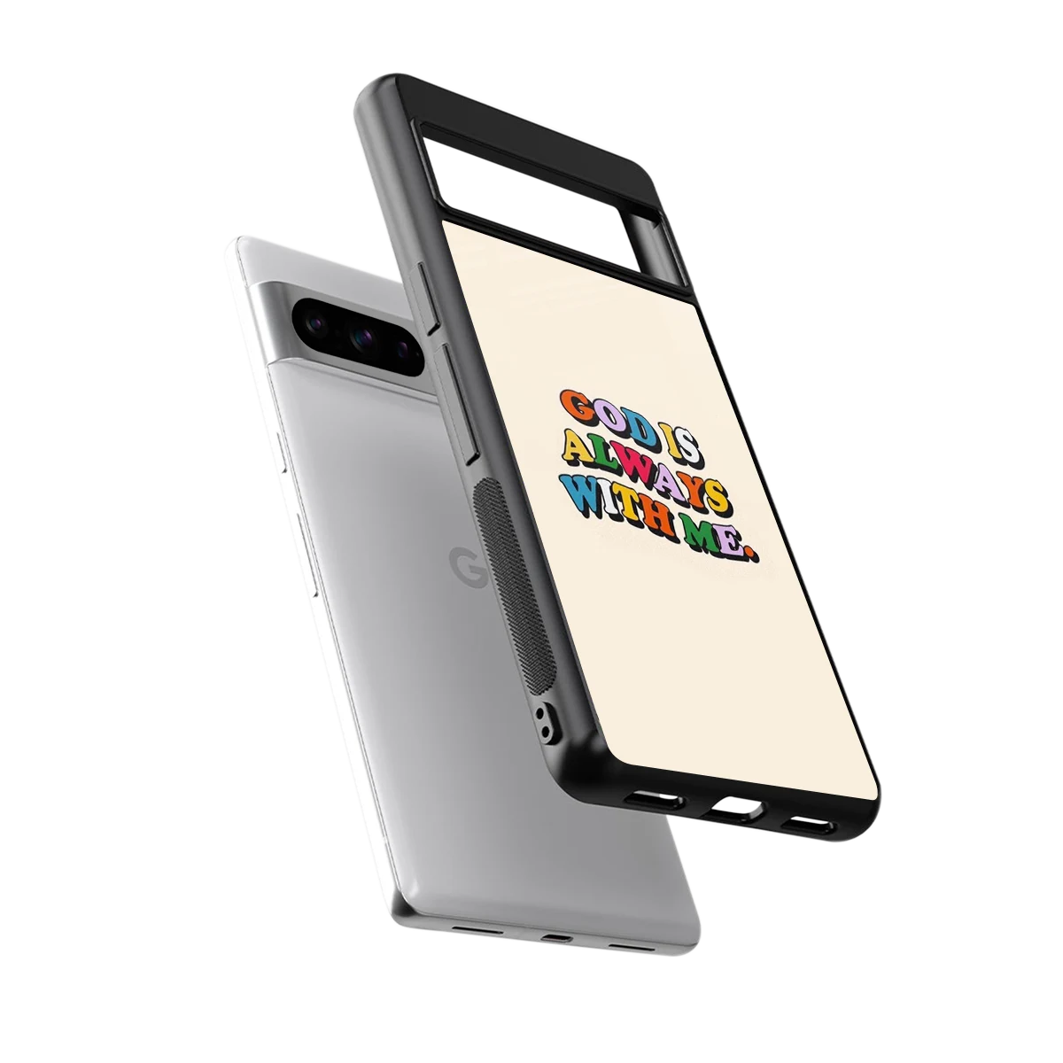 Belief sleek google pixel 8 pro cover with tempered glass back and TPU edges