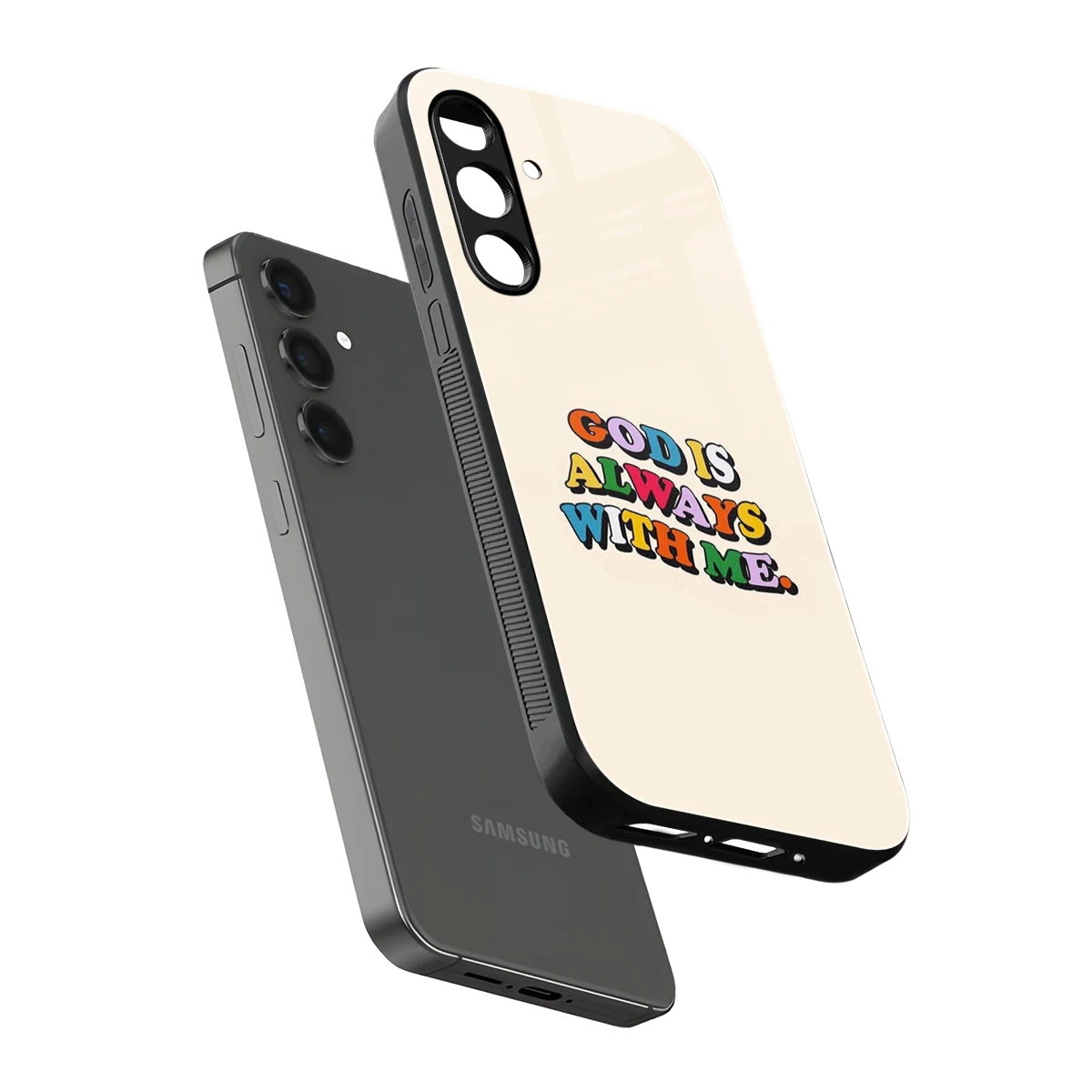 Belief sleek samsung galaxy m35 5g cover with tempered glass back and TPU edges