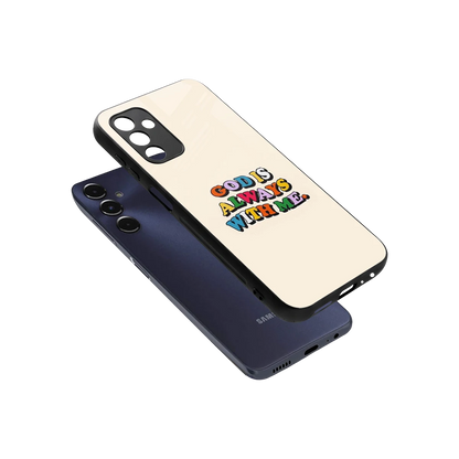 Belief sleek samsung galaxy m14 5g cover with tempered glass back and TPU edges