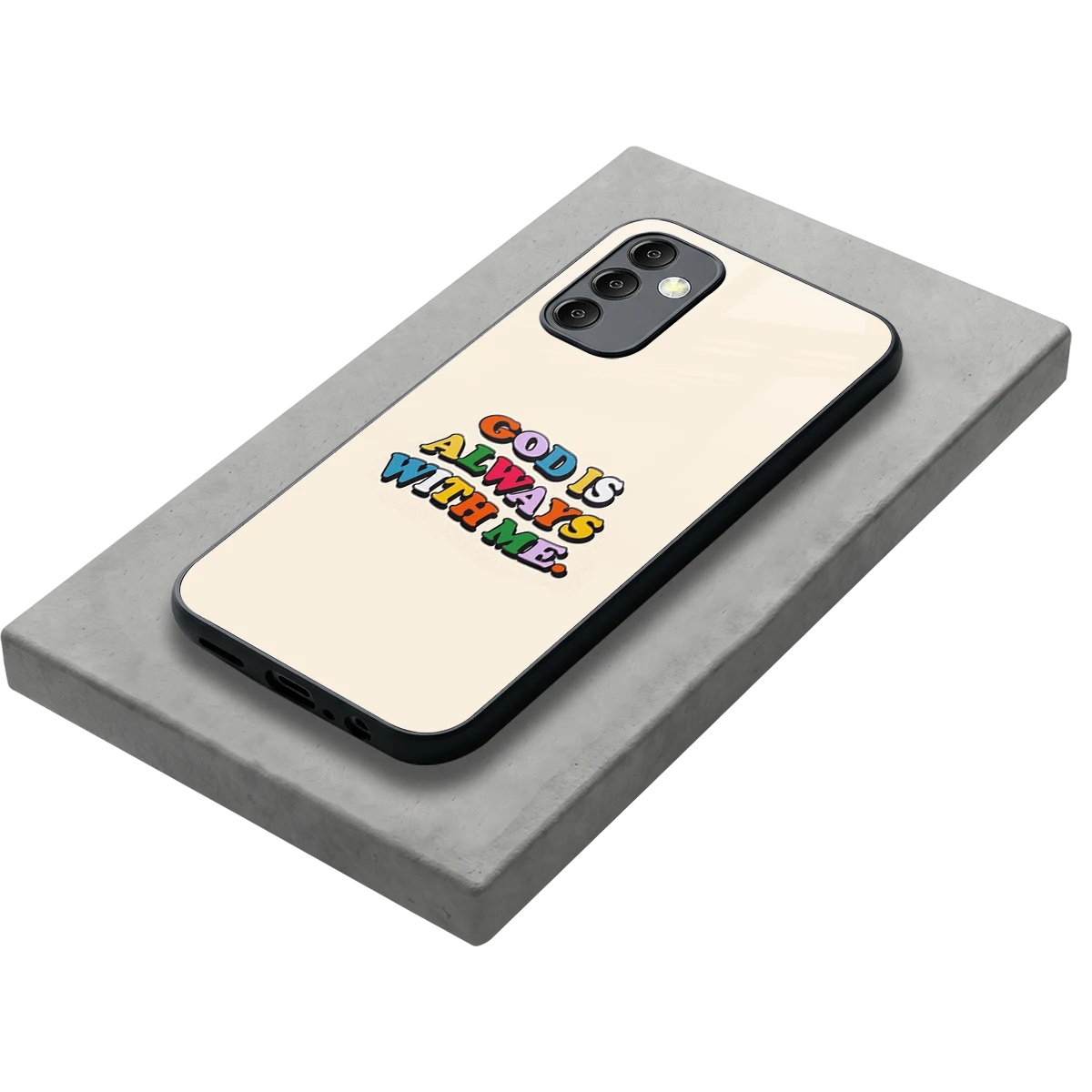 Belief stylish phone case for samsung galaxy m14 5g | glossy glass and slim fit