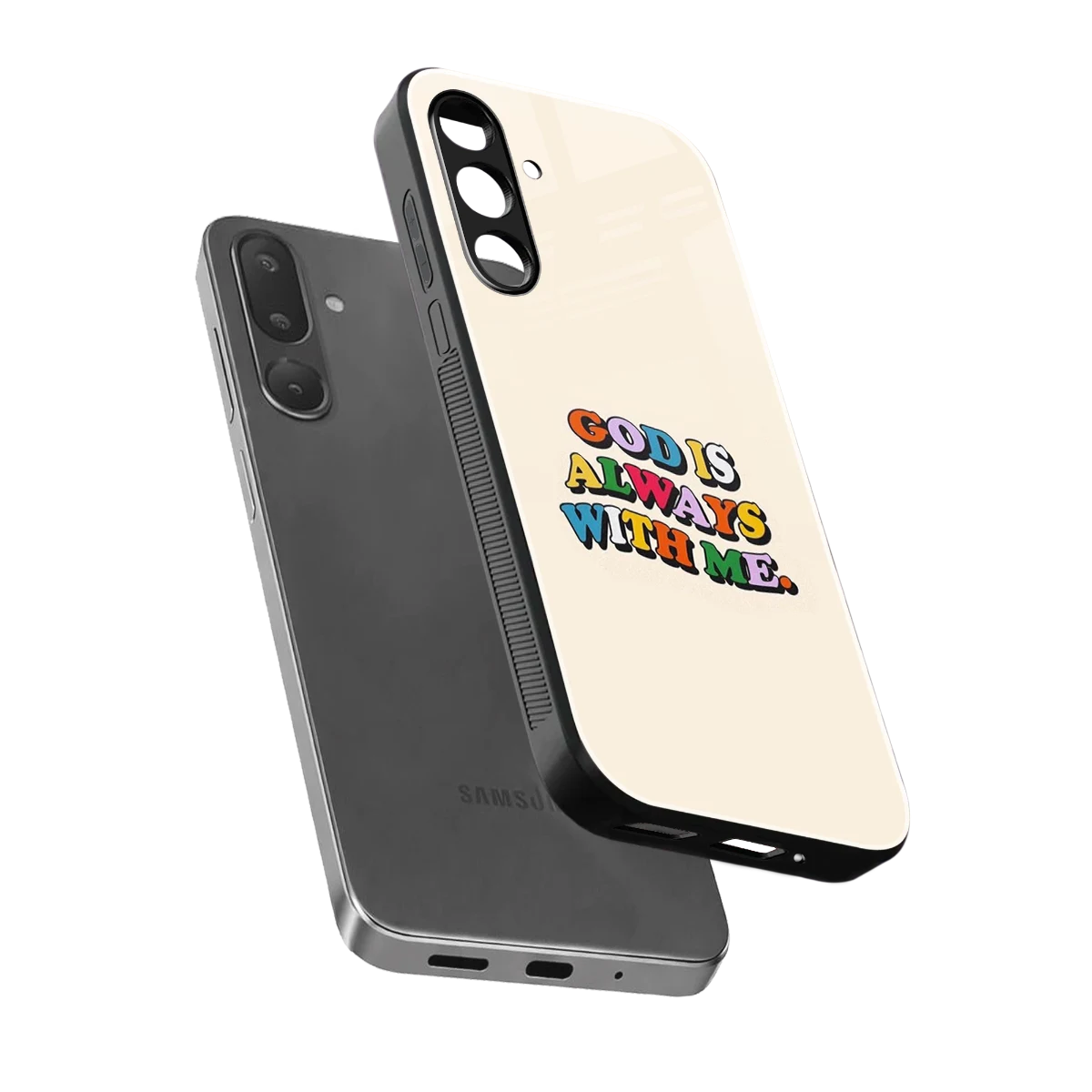 Belief sleek samsung galaxy m36 5g cover with tempered glass back and TPU edges