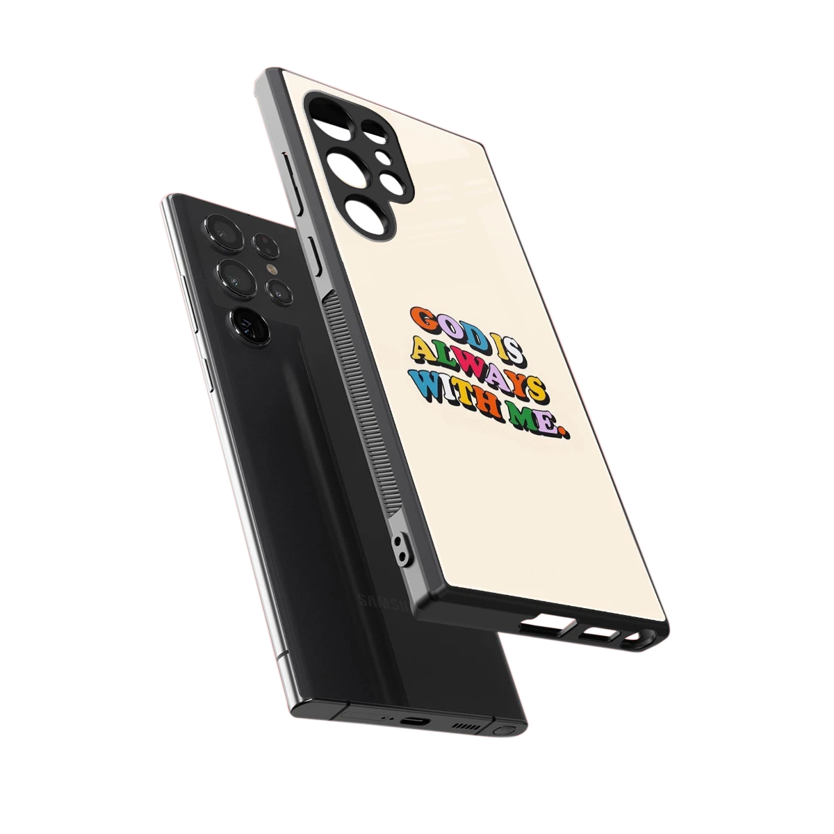 Belief sleek samsung galaxy s23 ultra cover with tempered glass back and TPU edges