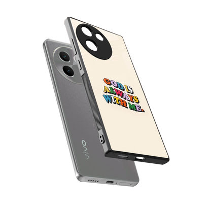 Belief sleek vivo v30e cover with tempered glass back and TPU edges