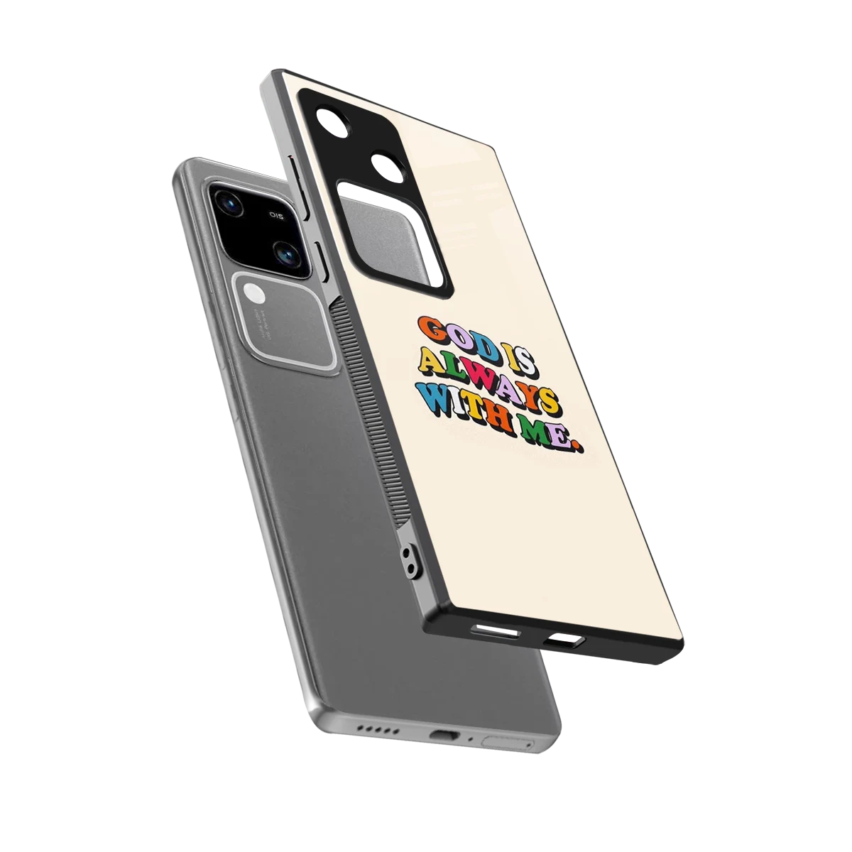 Belief sleek vivo v30 cover with tempered glass back and TPU edges