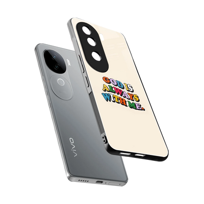 Belief sleek vivo v40e cover with tempered glass back and TPU edges