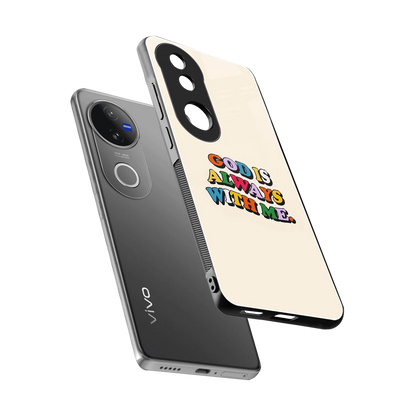 Belief sleek vivo v50 cover with tempered glass back and TPU edges