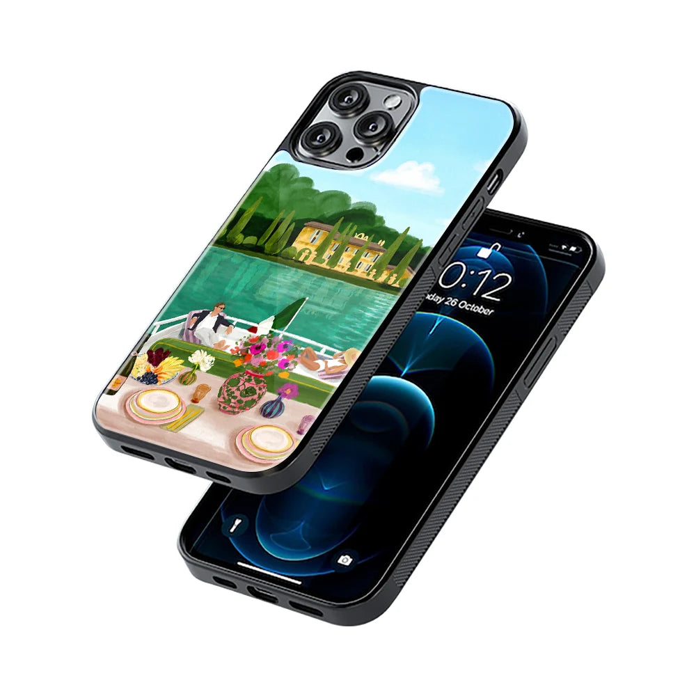 Protective Glass Back Phone Case Compatible with iPhone, Samsung, OnePlus, Pixel & More