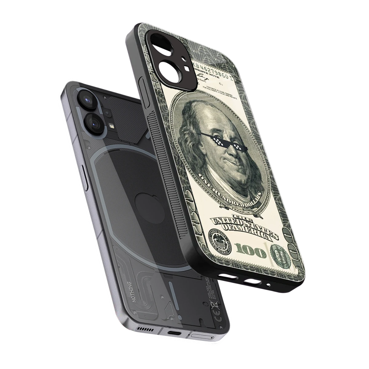 Ben Swag sleek nothing phone 1 cover with tempered glass back and TPU edges