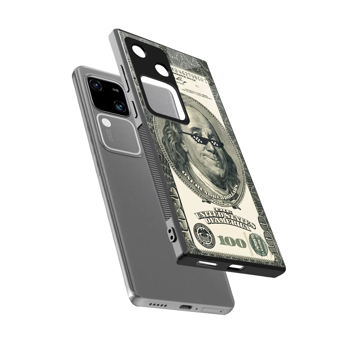 Ben Swag sleek vivo v30 cover with tempered glass back and TPU edges