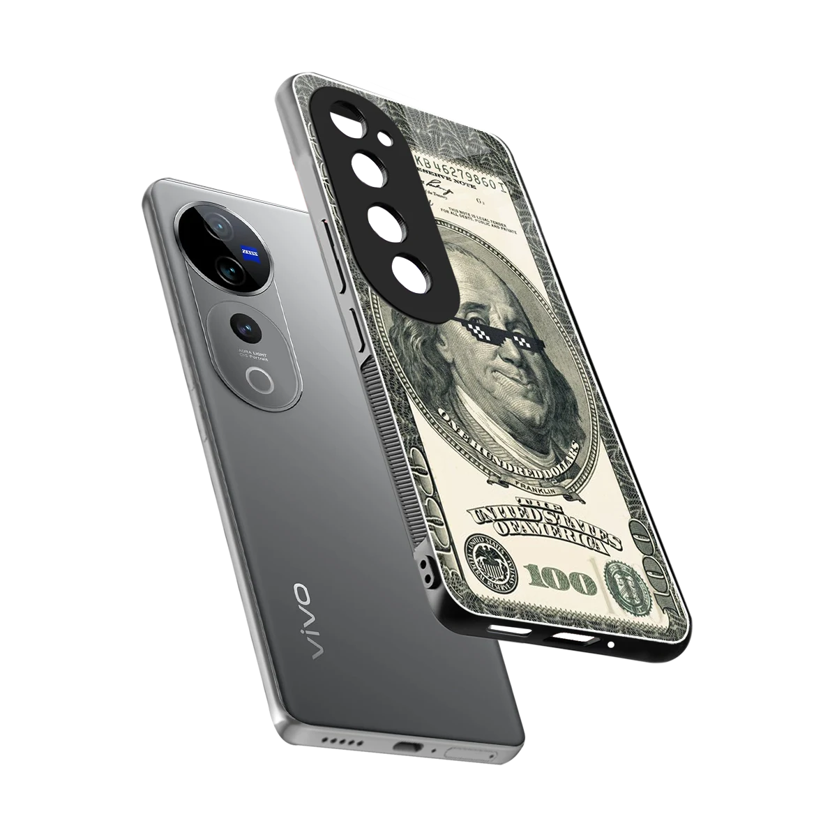 Ben Swag sleek vivo v40 pro cover with tempered glass back and TPU edges