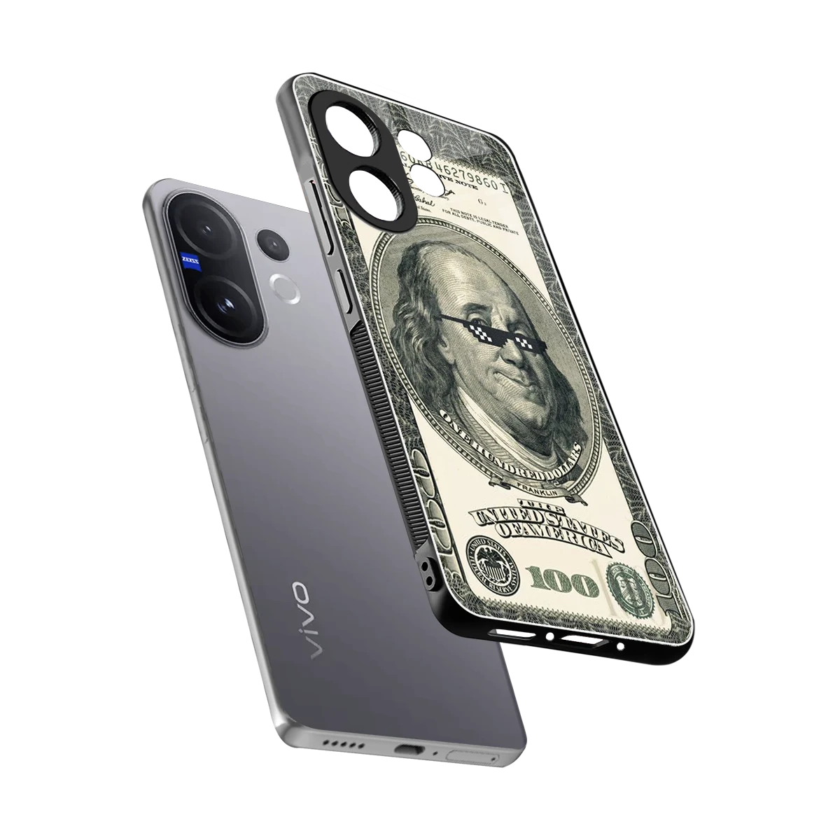 Ben Swag sleek vivo v60 cover with tempered glass back and TPU edges
