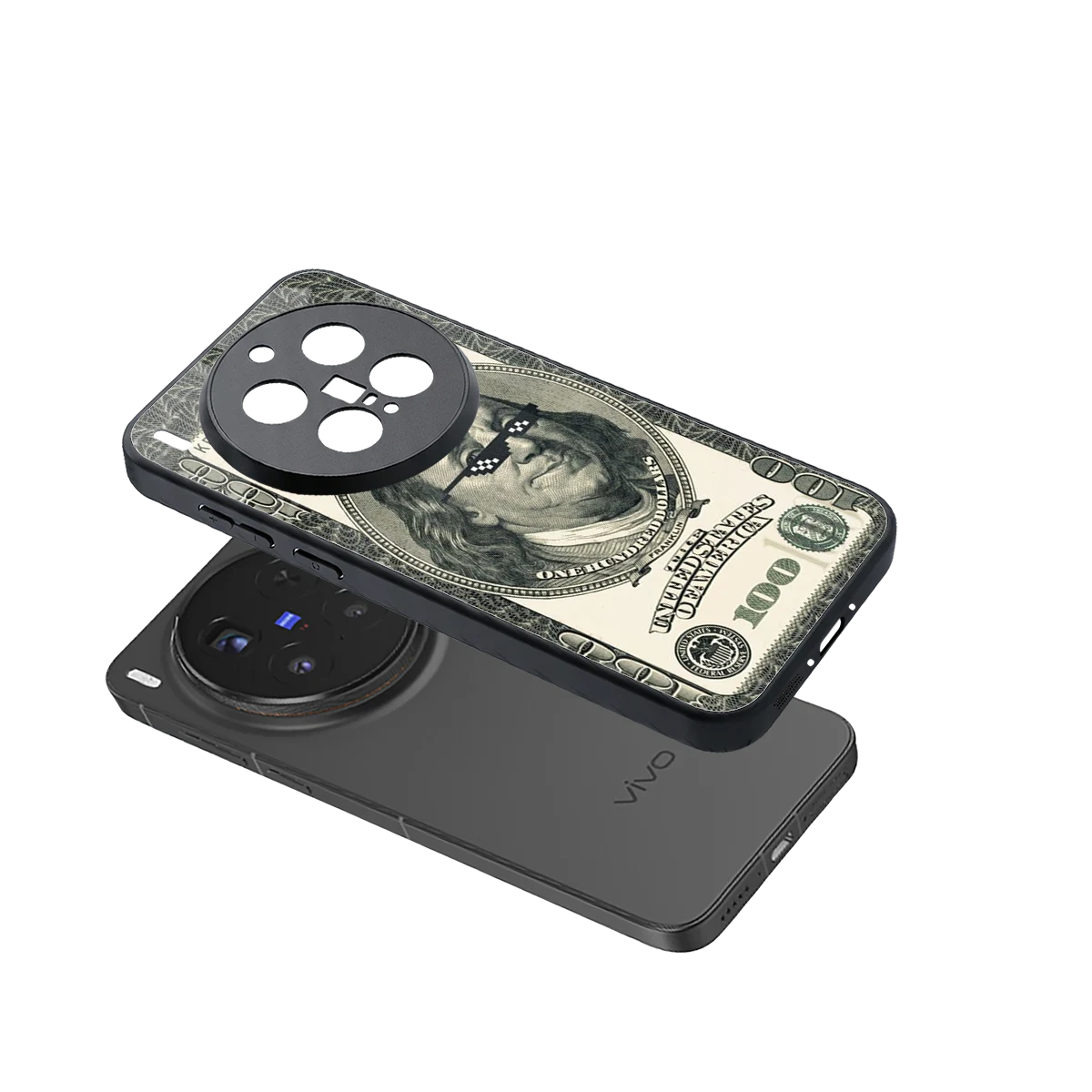 Ben Swag sleek vivo x300 pro cover with tempered glass back and TPU edges