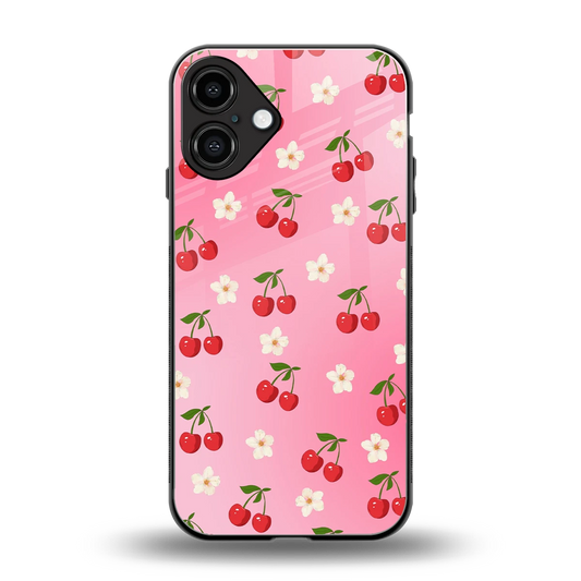 Berry Bliss back phone cover | glass case for iphone 16 plus