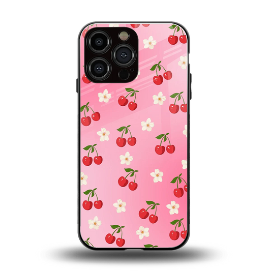 Berry Bliss back phone cover | glass case for iphone 16 pro max