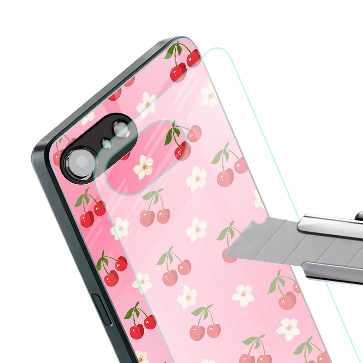 Berry Bliss stylish phone case for iphone 17e | glossy glass and slim fit