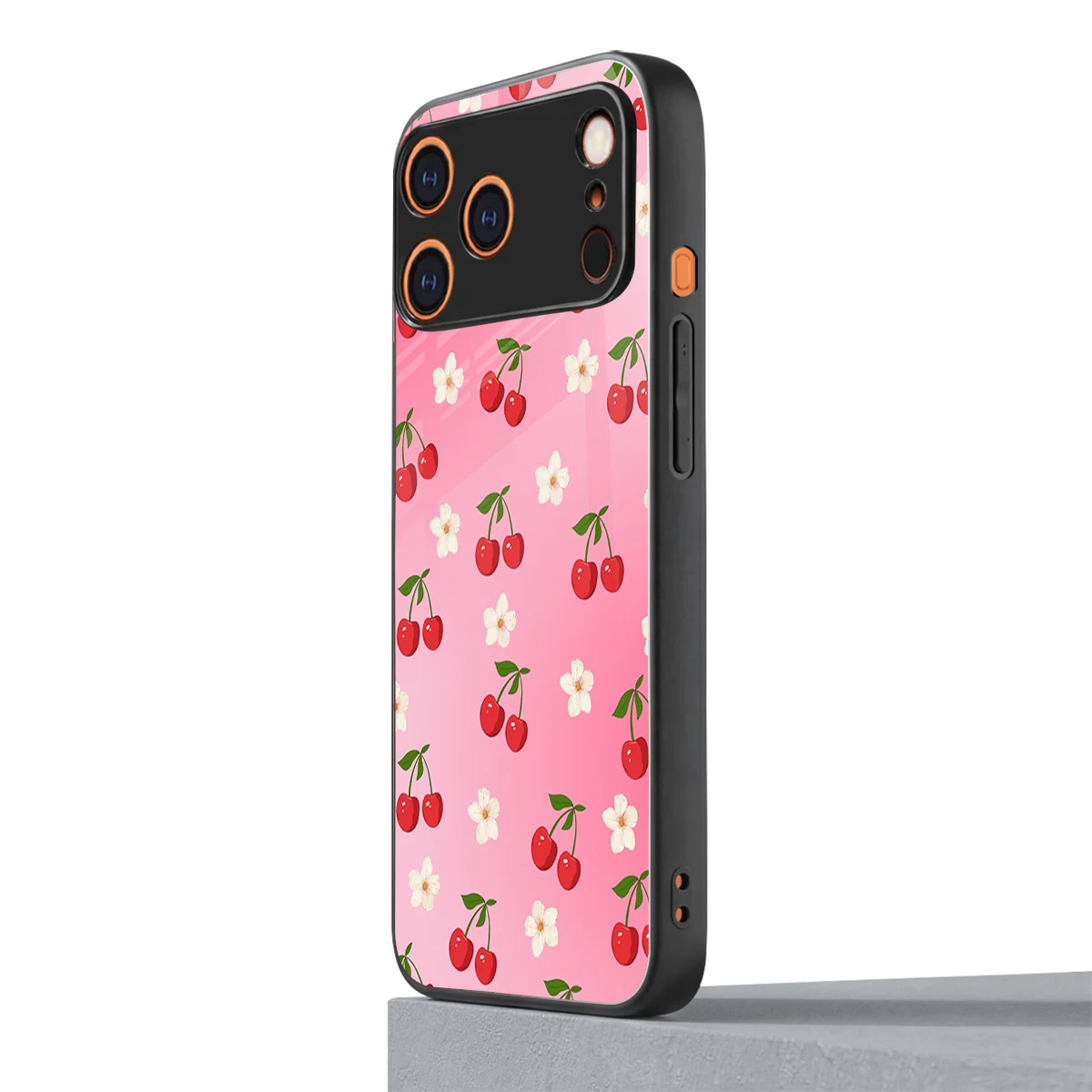 Berry Bliss iphone 17 pro max mobile cover | shockproof glass phone case