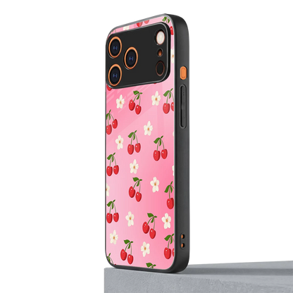 Berry Bliss iphone 17 pro max mobile cover | shockproof glass phone case