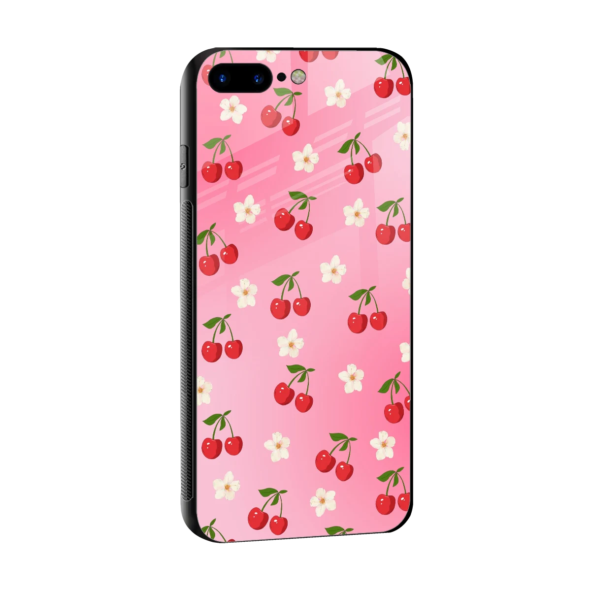 Berry Bliss sleek iphone 8 plus cover with tempered glass back and TPU edges