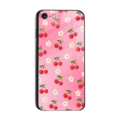 Berry Bliss sleek iphone 7 cover with tempered glass back and TPU edges