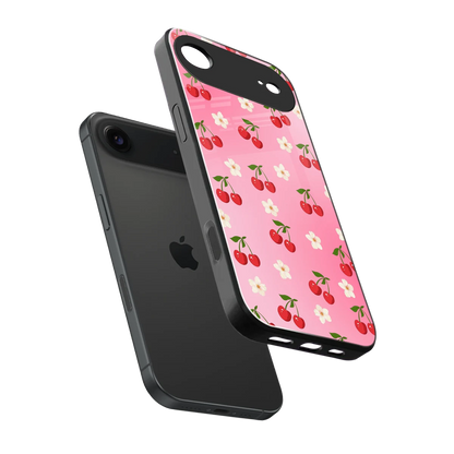 Berry Bliss sleek iphone air cover with tempered glass back and TPU edges