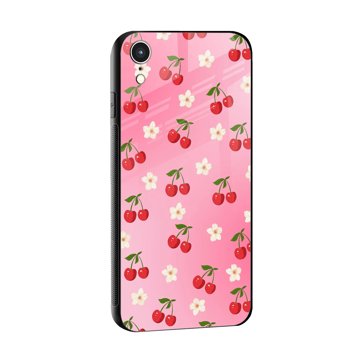 Berry Bliss sleek iphone xr cover with tempered glass back and TPU edges