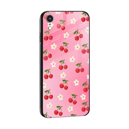 Berry Bliss sleek iphone xr cover with tempered glass back and TPU edges