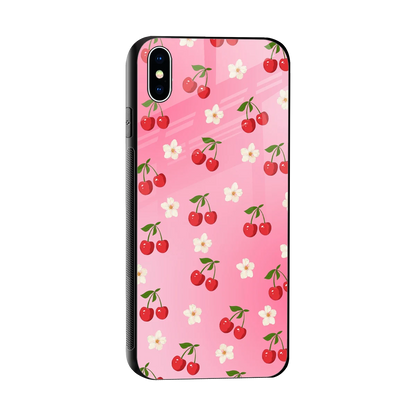 Berry Bliss sleek iphone xs max cover with tempered glass back and TPU edges