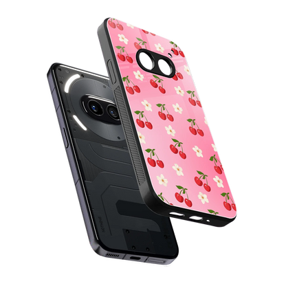 Berry Bliss sleek nothing phone 2a cover with tempered glass back and TPU edges