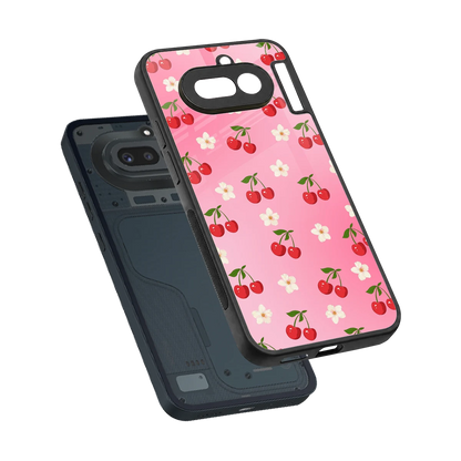 Berry Bliss sleek nothing phone 4a cover with tempered glass back and TPU edges