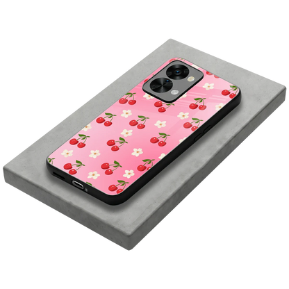 Berry Bliss stylish phone case for oneplus nord 2t | glossy glass and slim fit