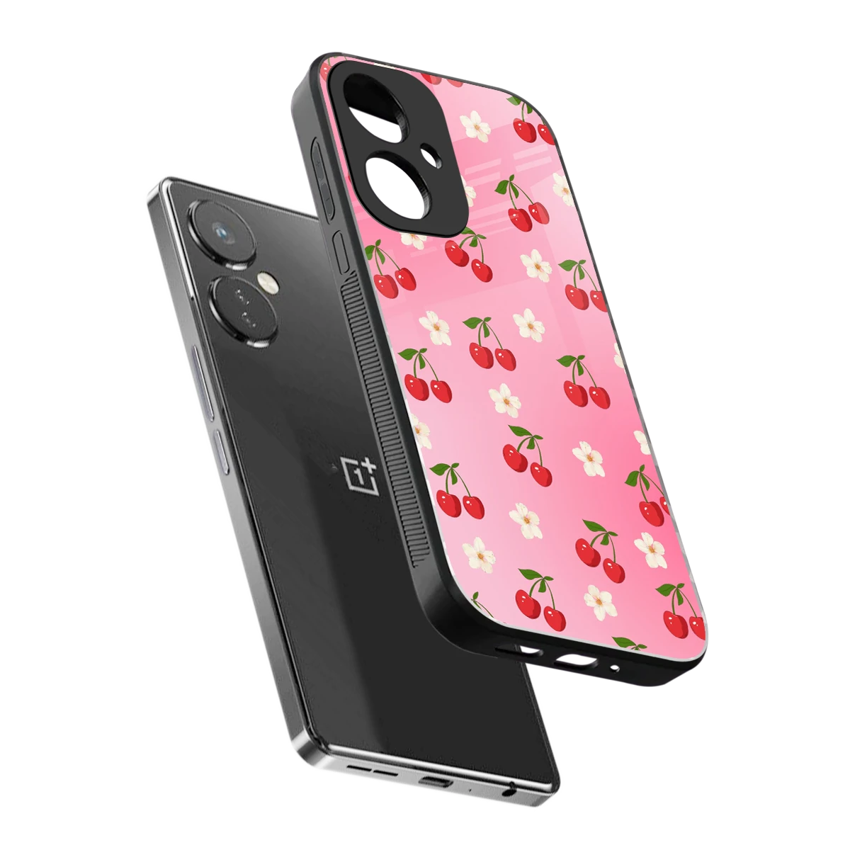 Berry Bliss sleek oneplus nord ce 3 cover with tempered glass back and TPU edges