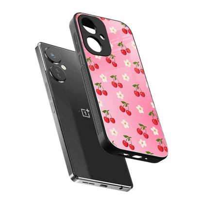 Berry Bliss sleek oneplus nord ce 3 cover with tempered glass back and TPU edges