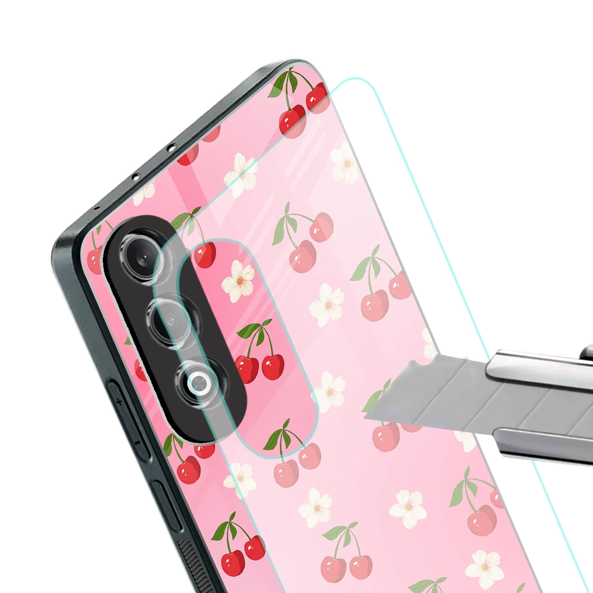 Berry Bliss stylish phone case for oneplus nord ce 4 | glossy glass and slim fit