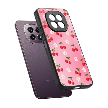Berry Bliss sleek oppo f29 5g cover with tempered glass back and TPU edges