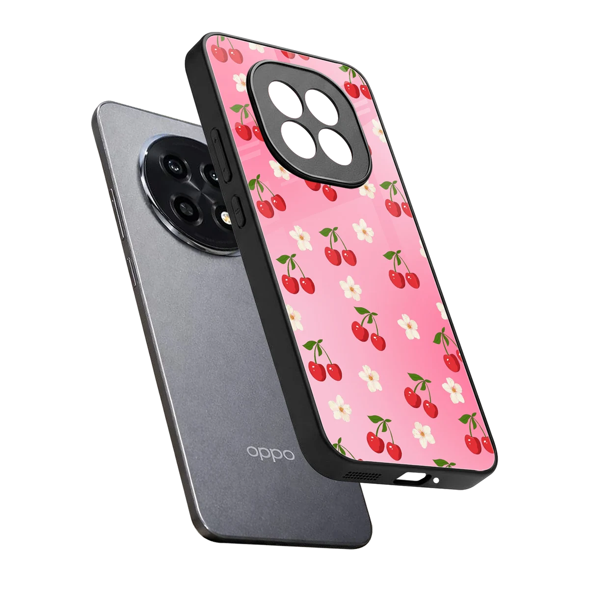 Berry Bliss sleek oppo f29 pro 5g cover with tempered glass back and TPU edges
