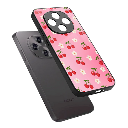 Berry Bliss sleek oppo f31 pro 5g cover with tempered glass back and TPU edges