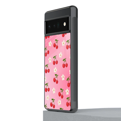 Berry Bliss stylish phone case for google pixel 6 pro | glossy glass and slim fit