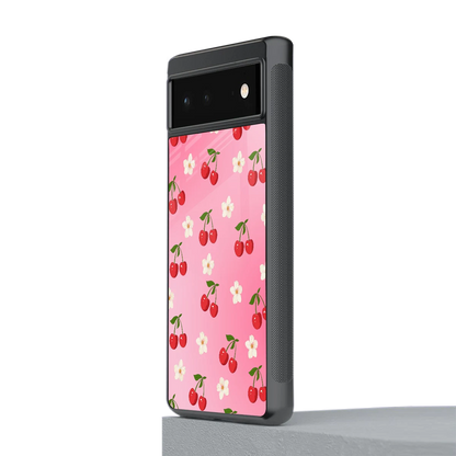Berry Bliss stylish phone case for google pixel 6 | glossy glass and slim fit